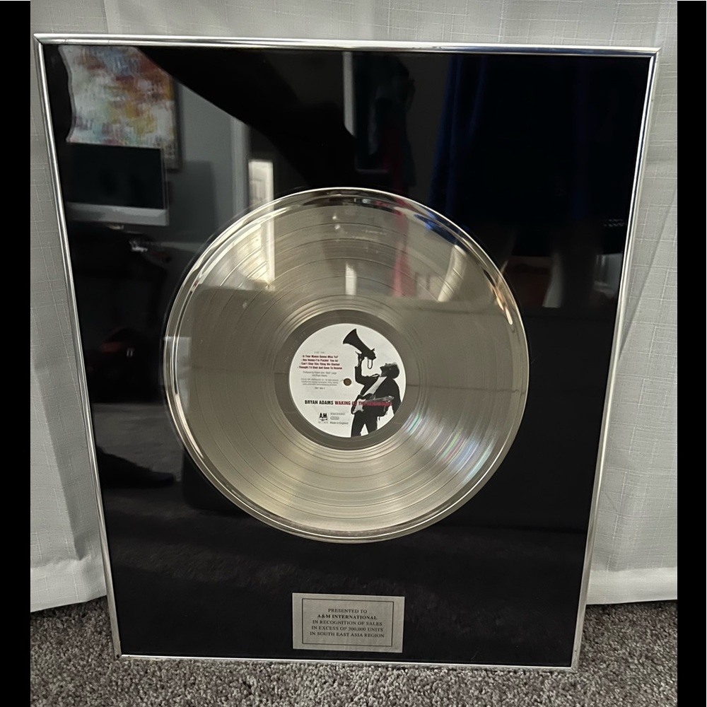 Bryan Adams Waking Up the Neighbors plaque